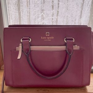 Authentic Kate spade cranberry colored crossbody purse